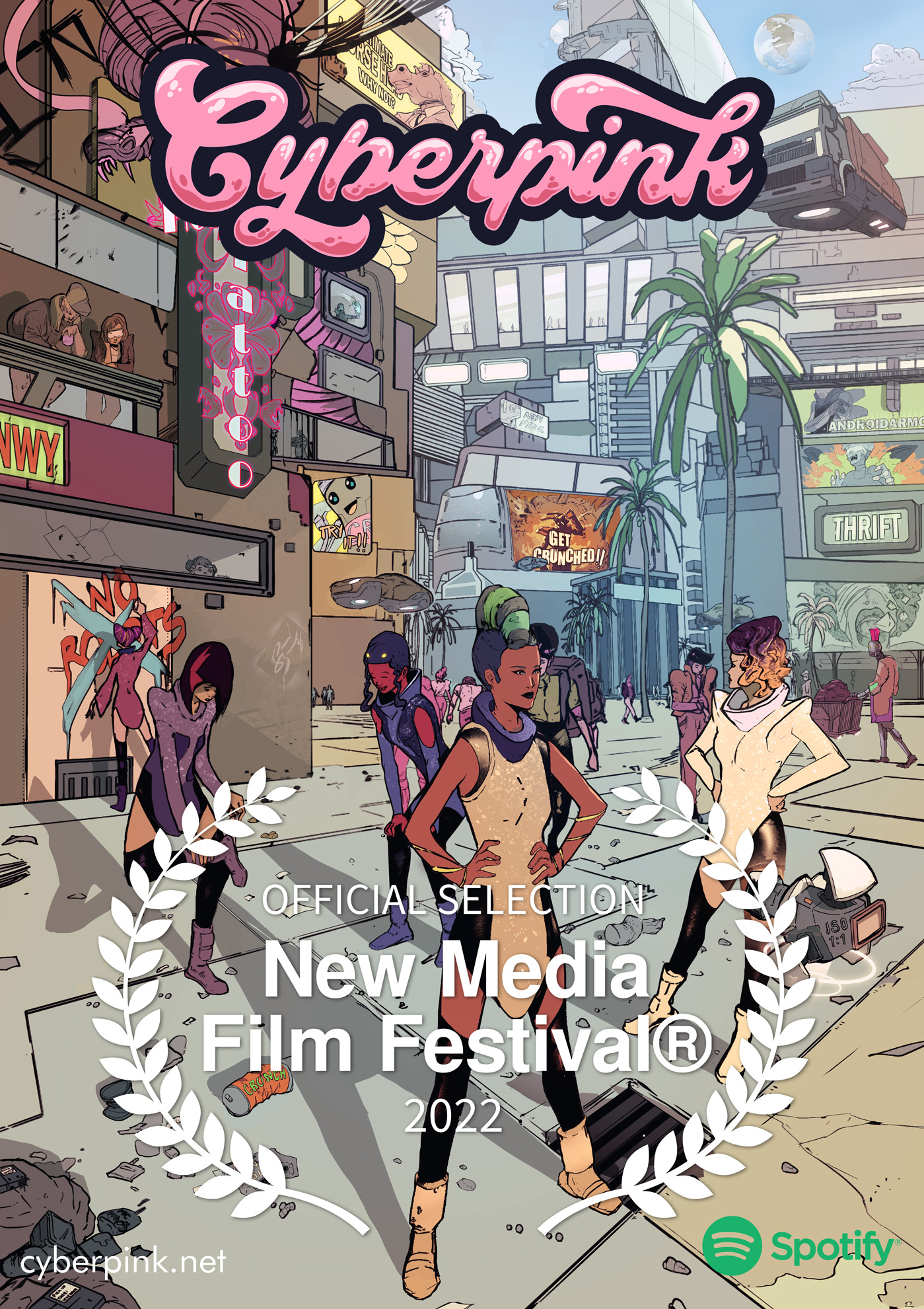 Cyberpink poster for New Media Film Festival